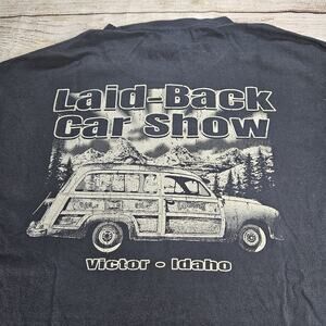 Laid-Back Brand T Shirt 2021 Car Show Victor Idaho Black Sz Large Comfort Colors